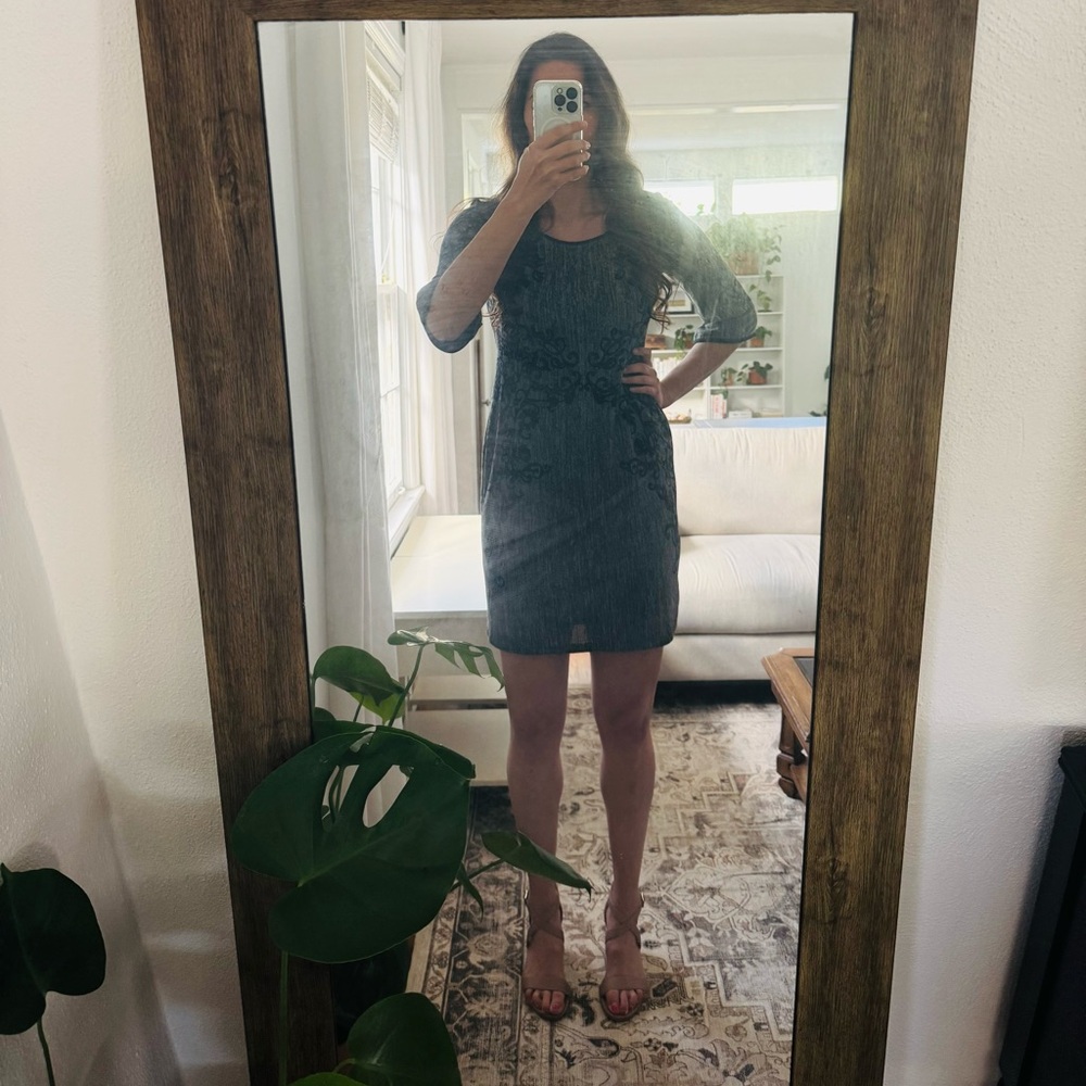 Elegant Black and Gray Dress
